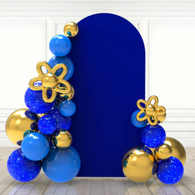 Babenest 7.2ft royal blue arch cover on an arch creates a clean photography backdrop.
