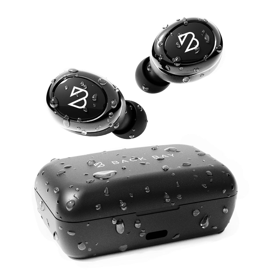 Back Bay Audio front packaging showing earbuds and case for trustworthy presentation