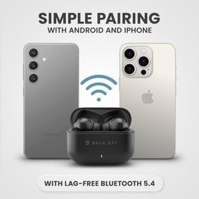 Back Bay Audio FirstClass in-ear fit demonstrating secure seal and comfortable ANC wear