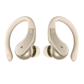 Back Bay Audio earbuds used in gym setting showing versatile workout performance