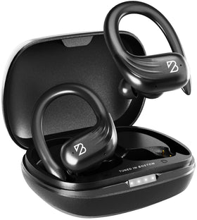 Back Bay Audio earbuds and open case showing secure storage and easy grab