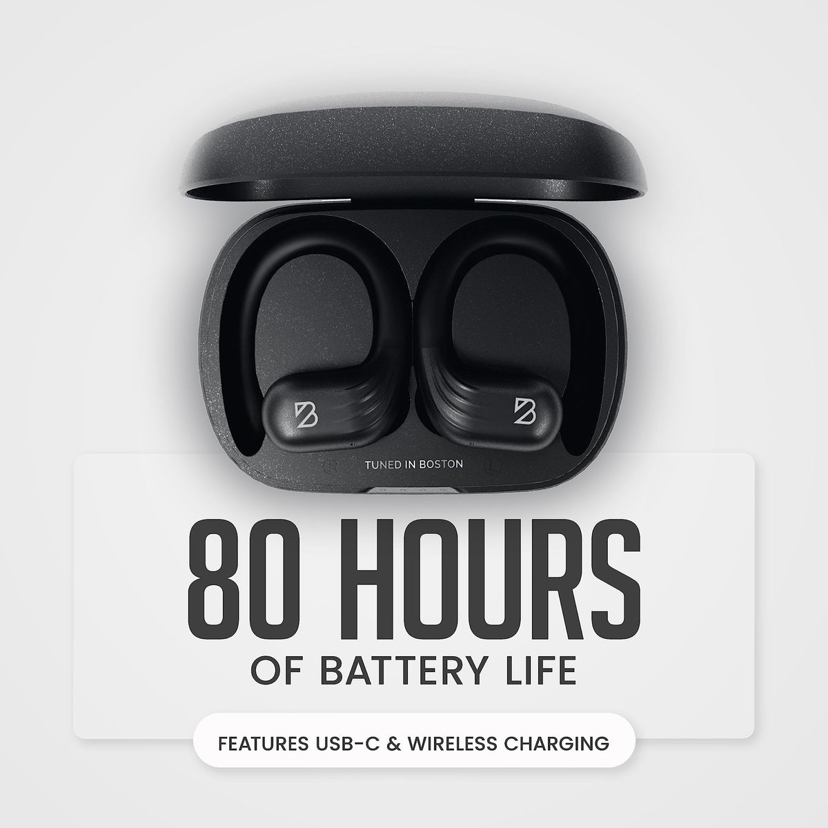 Back Bay Audio earbuds worn while running in rain showing weather protection