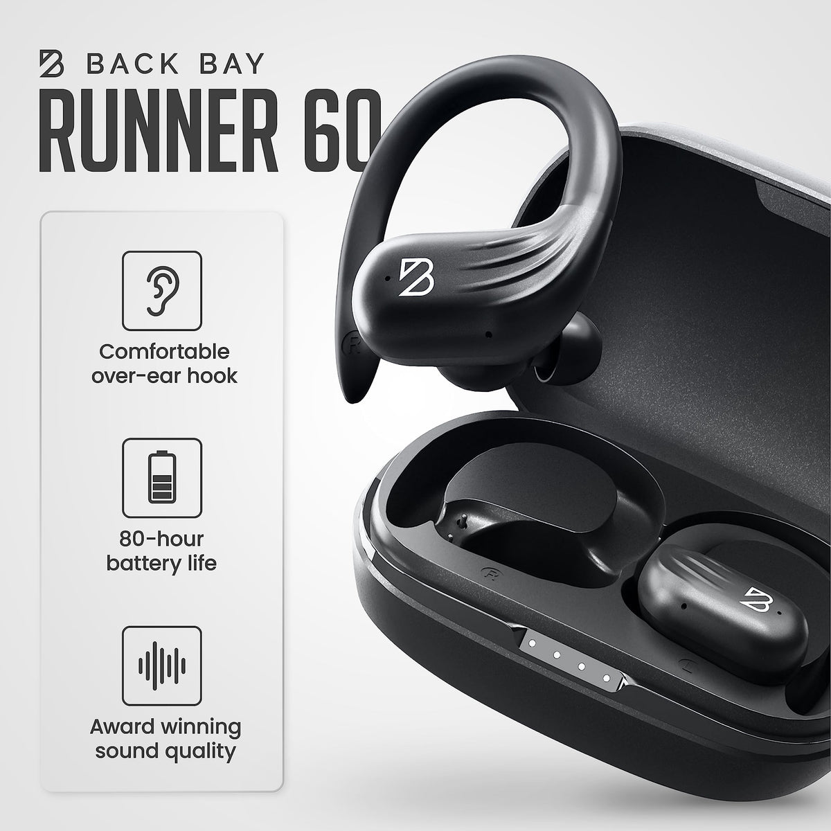 Back Bay Audio control surface and texture for convenient on‑the‑go use
