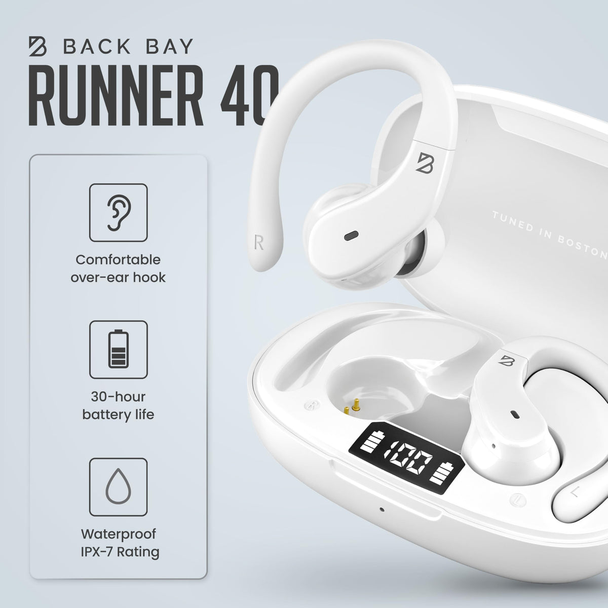 Back Bay Audio Runner bass-mode boosts sound for training.