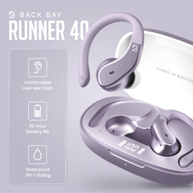 Back Bay Audio Runner IPX7 waterproof design handles sweat and rain.