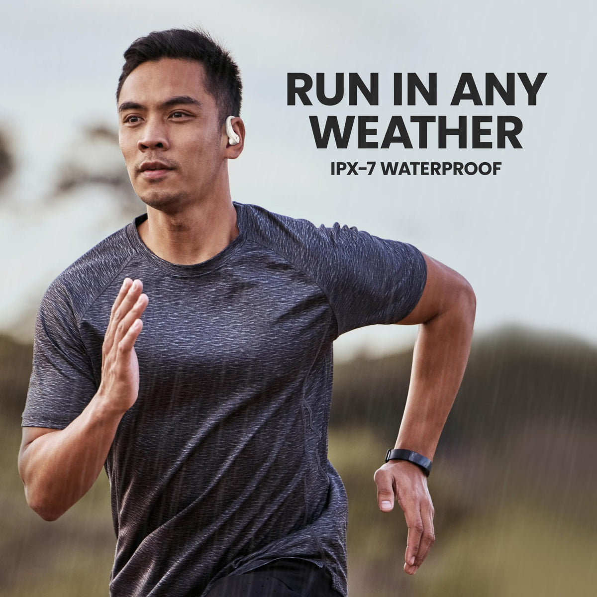 Back Bay Audio Runner IPX7-waterproof protection for rainy runs.