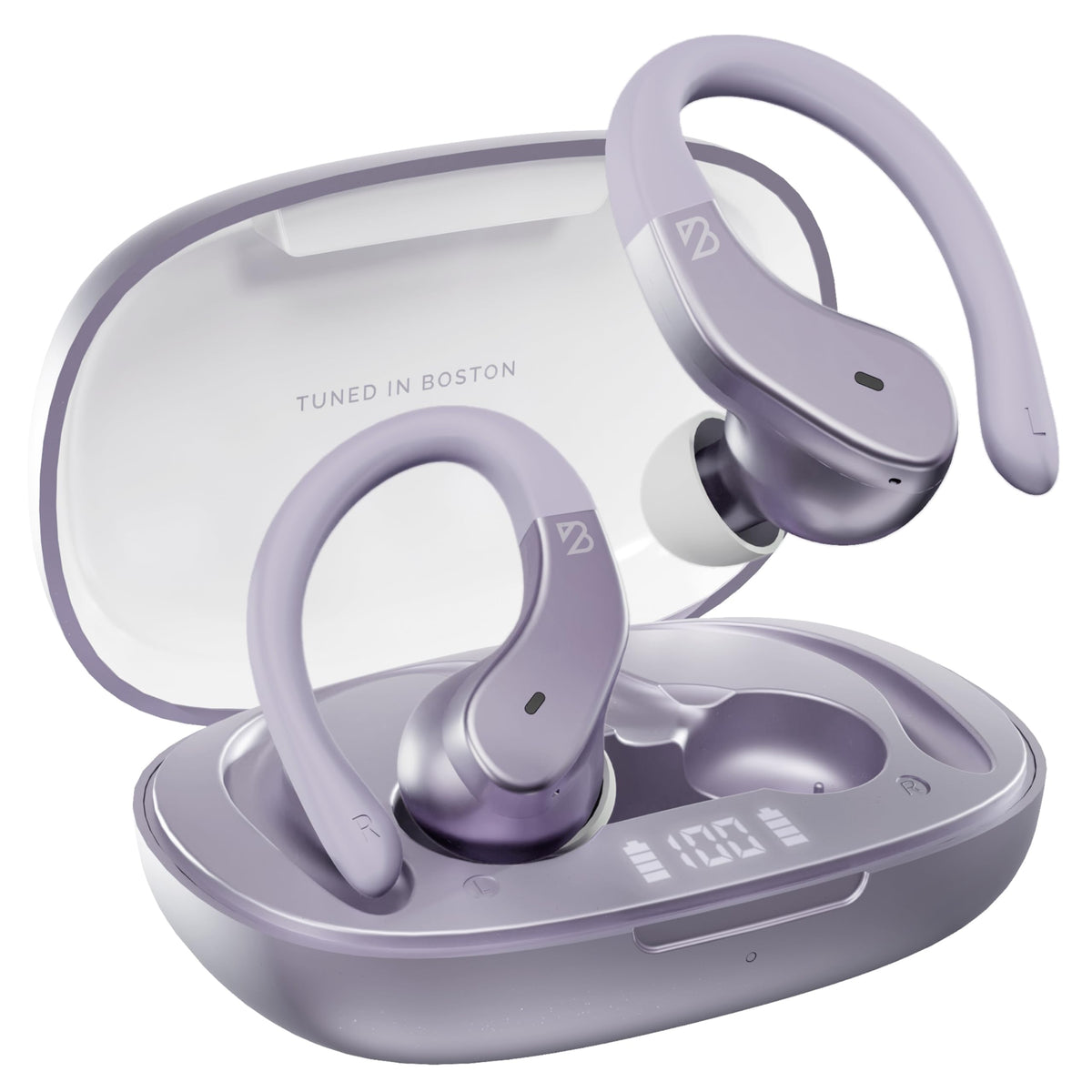 Back Bay Audio Runner wrap-around ear hooks provide secure fit during movement.