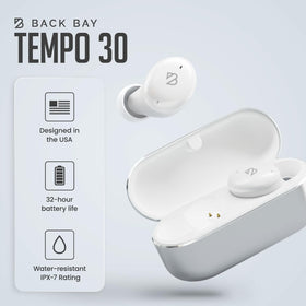 Tempo 30 charges quickly via USB-C for reliable daily use.