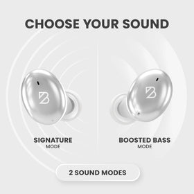 Back Bay Audio earbuds splashing water, conveys IPX7 sweat and rain protection
