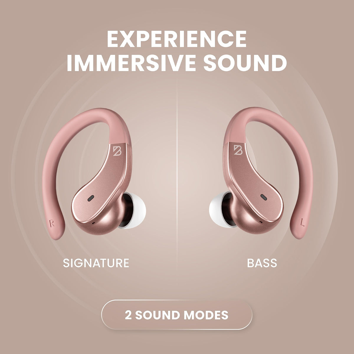 Back Bay Audio earbuds on runner in rain demonstrating IPX7 water resistance benefit