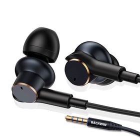 BACKWIN four-speaker wired headphones deliver immersive bass and crisp highs.