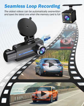 BAEASU dash cam mounted on windshield demonstrating neat, unobtrusive install