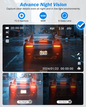 BAEASU rear camera cable routed through car trim showing tidy wire management