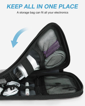 BAGSMART grey organizer double-zippers enabling easy access on the go