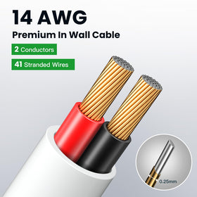 BAHIWOM 14 GA speaker wire color coded conductors aid correct speaker pairing
