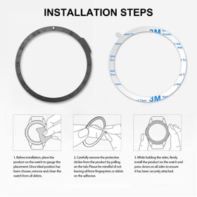 BAIHUIAM bezel ring adhesive back enables easy attachment on Fenix 7X.