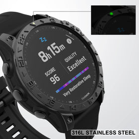 BAIHUIAM Fenix 7X bezel ring close-up surface showing scratch resistance.