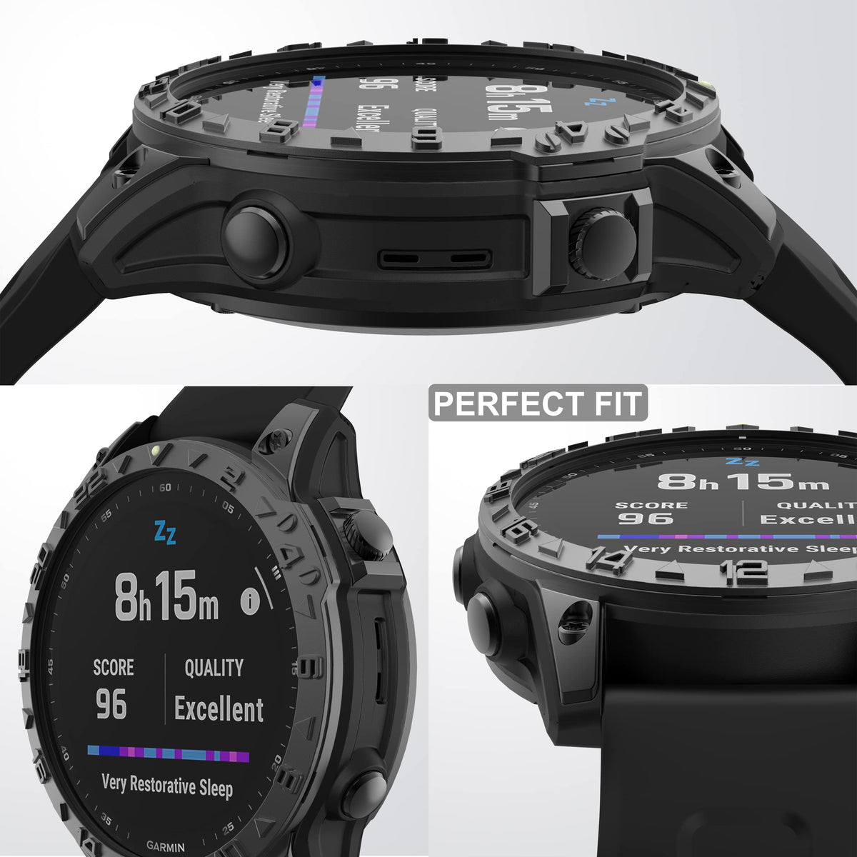 BAIHUIAM Fenix 7X bezel ring glow in the dark for subtle visibility.