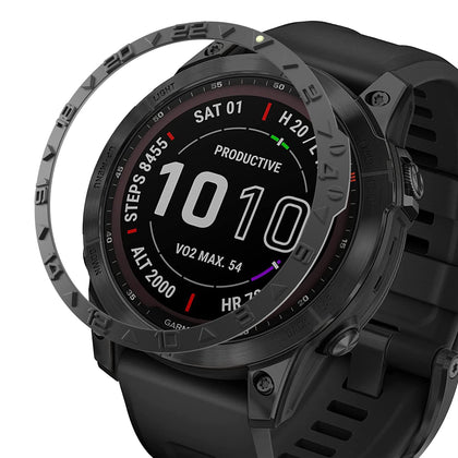 BAIHUIAM bezel ring on Garmin Fenix 7X adds style and protection.