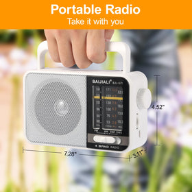 BAIJIALI portable radio dial and extended antenna optimizing signal