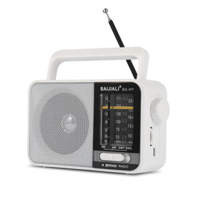 BAIJIALI AM FM SW portable radio front view for home listening