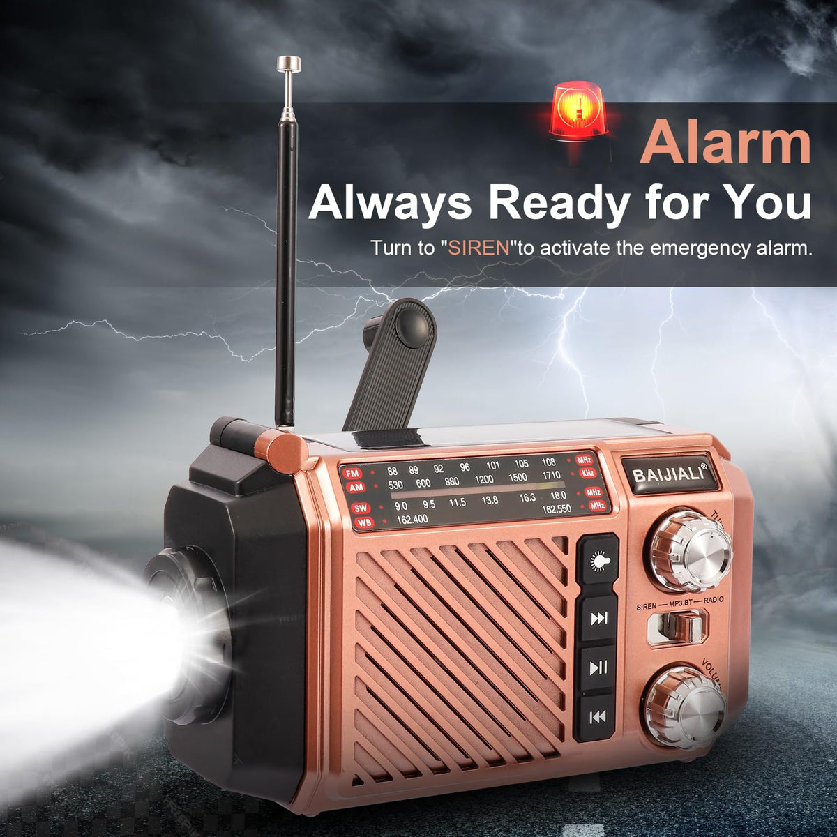 BAIJIALI bright LED flashlight aids visibility in dark conditions