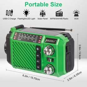 Baijiali emergency radio solar panel close-up for eco-friendly charging on the go