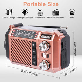 BAIJIALI solar charging keeps the radio powered during daylight emergencies