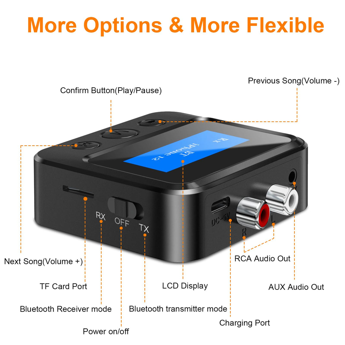 BAISHUN simple TX/RX slide switch enables quick mode changes.