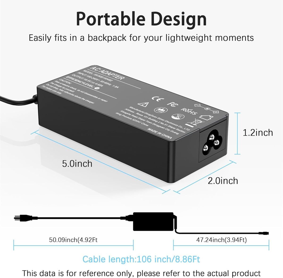 BAJ adapter beside laptop to show size for informed purchase decision