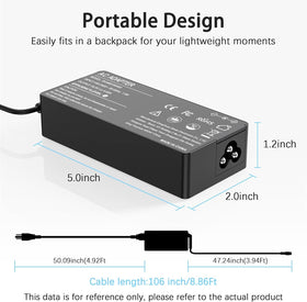 BAJ adapter beside laptop to show size for informed purchase decision