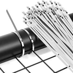 Balabulala kit layflat showing tool and 100 ties organized for quick access