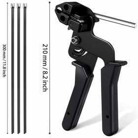 Balabulala tie gun close-up highlighting hardened cutter and control