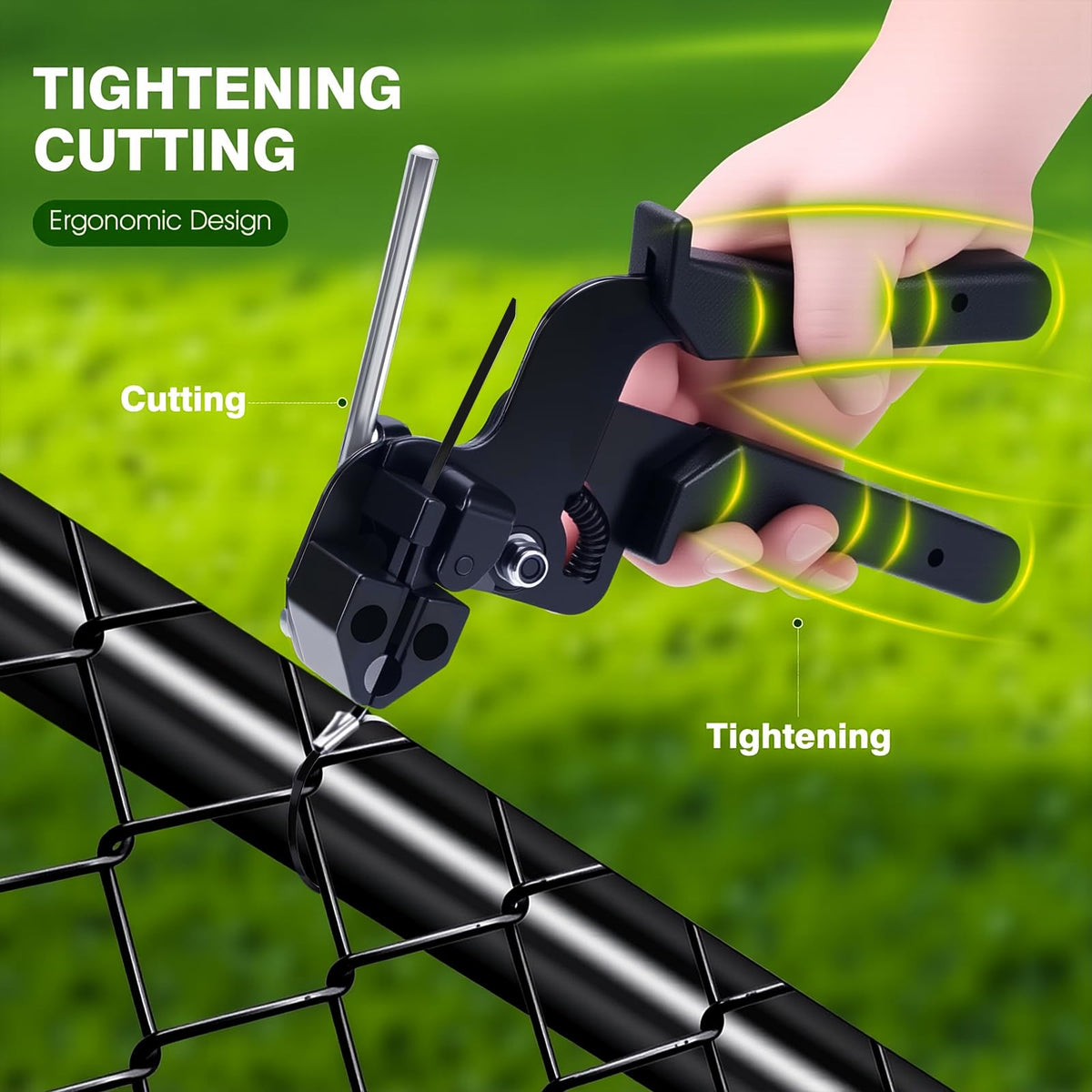 Balabulala ties installed on chain link fence for lasting security