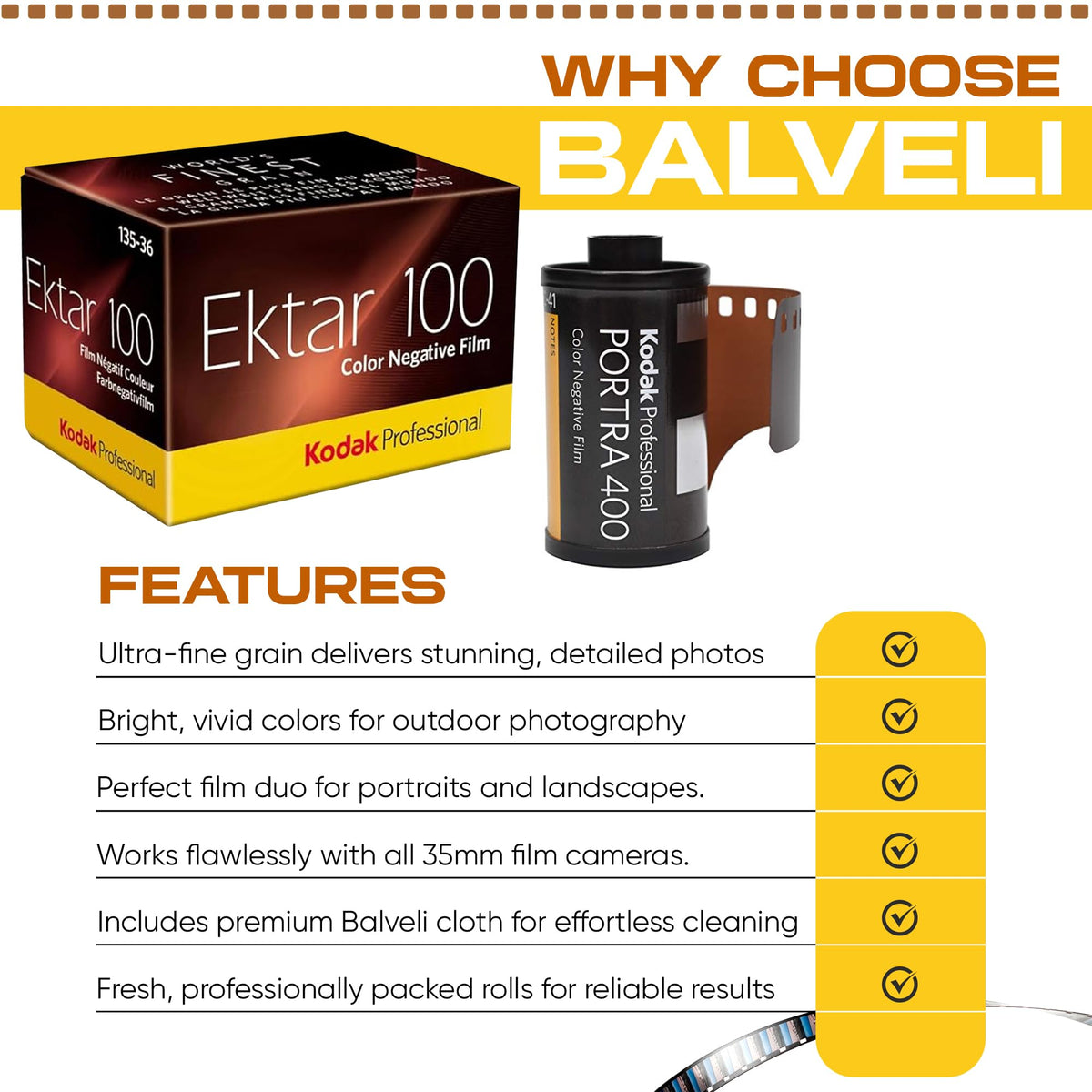 Balveli hand holding a film roll for size comparison, shows scale and portability benefit