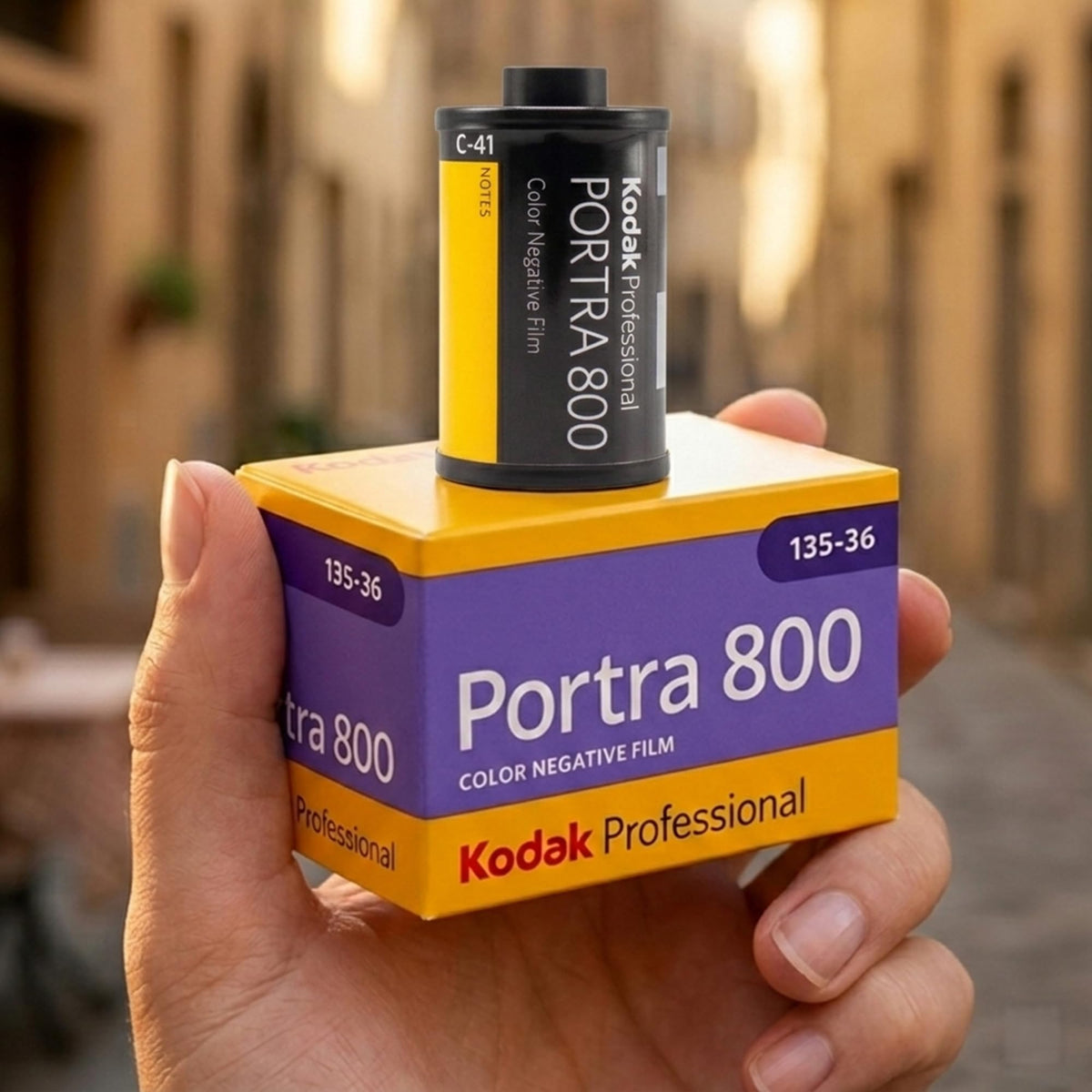 Balveli Kodak Portra 800 travel scene showing reliable low-light color