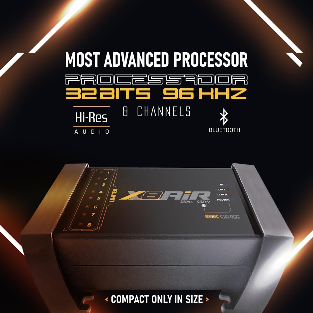 X8AiR back ports enable multi-amp connections for complex car setups.