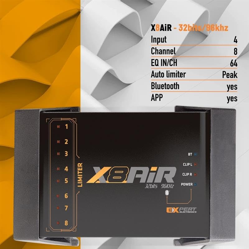 Front panel of the X8AiR DSP with accessible controls for quick tuning.