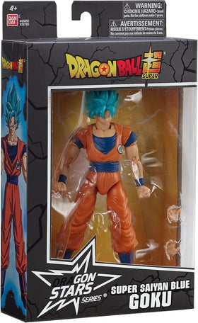BANDAI Super Saiyan Blue Goku staged on a shelf to showcase display appeal