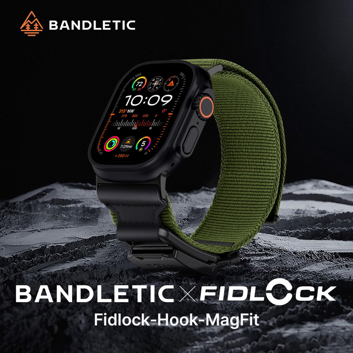 Bandletic close-up of braided nylon texture for breathable comfortable wear