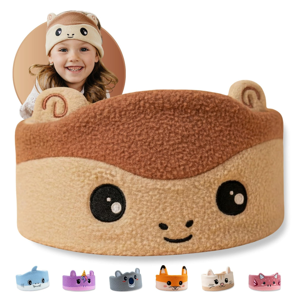Bandou front view showing headband design and kid-friendly look for comfort