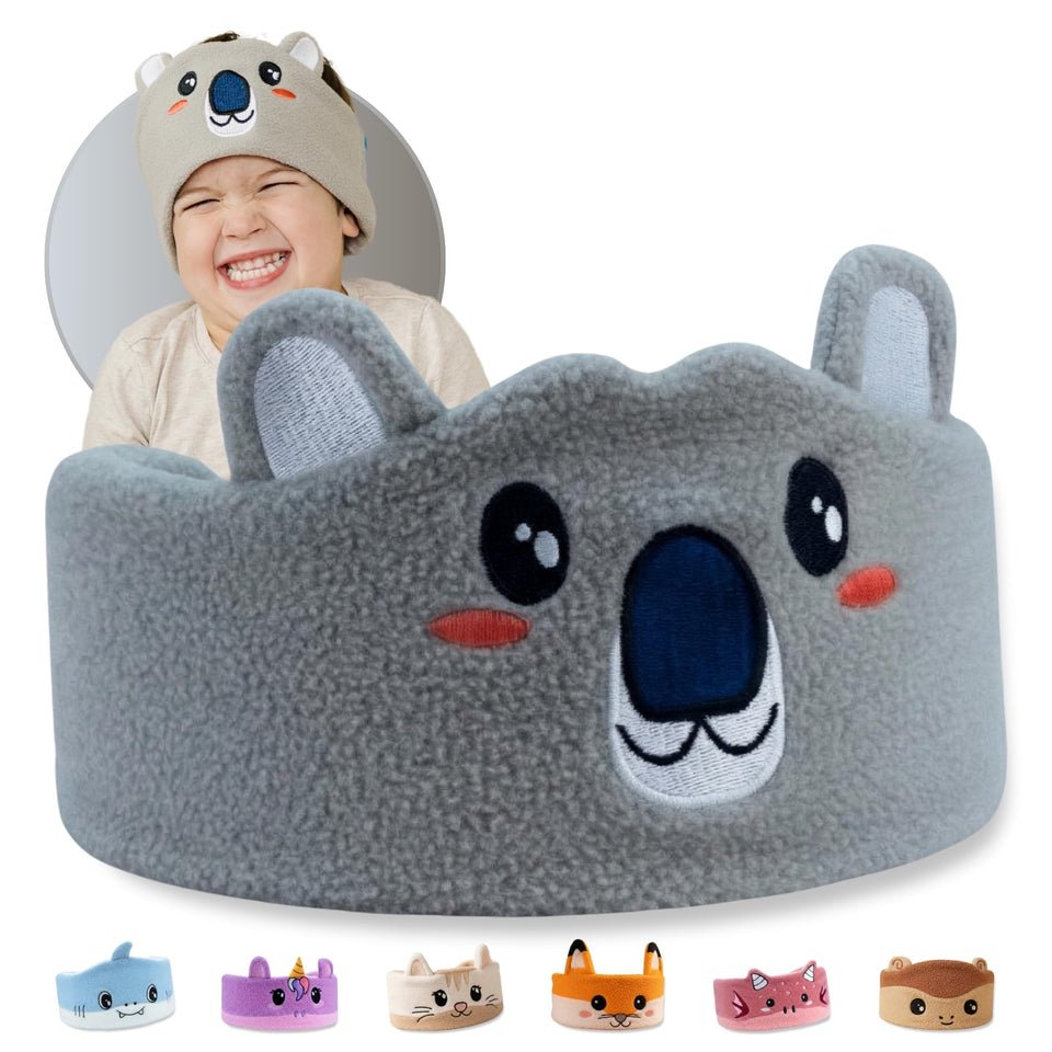 Bandou front view showing soft headband and kid-friendly design for comfort