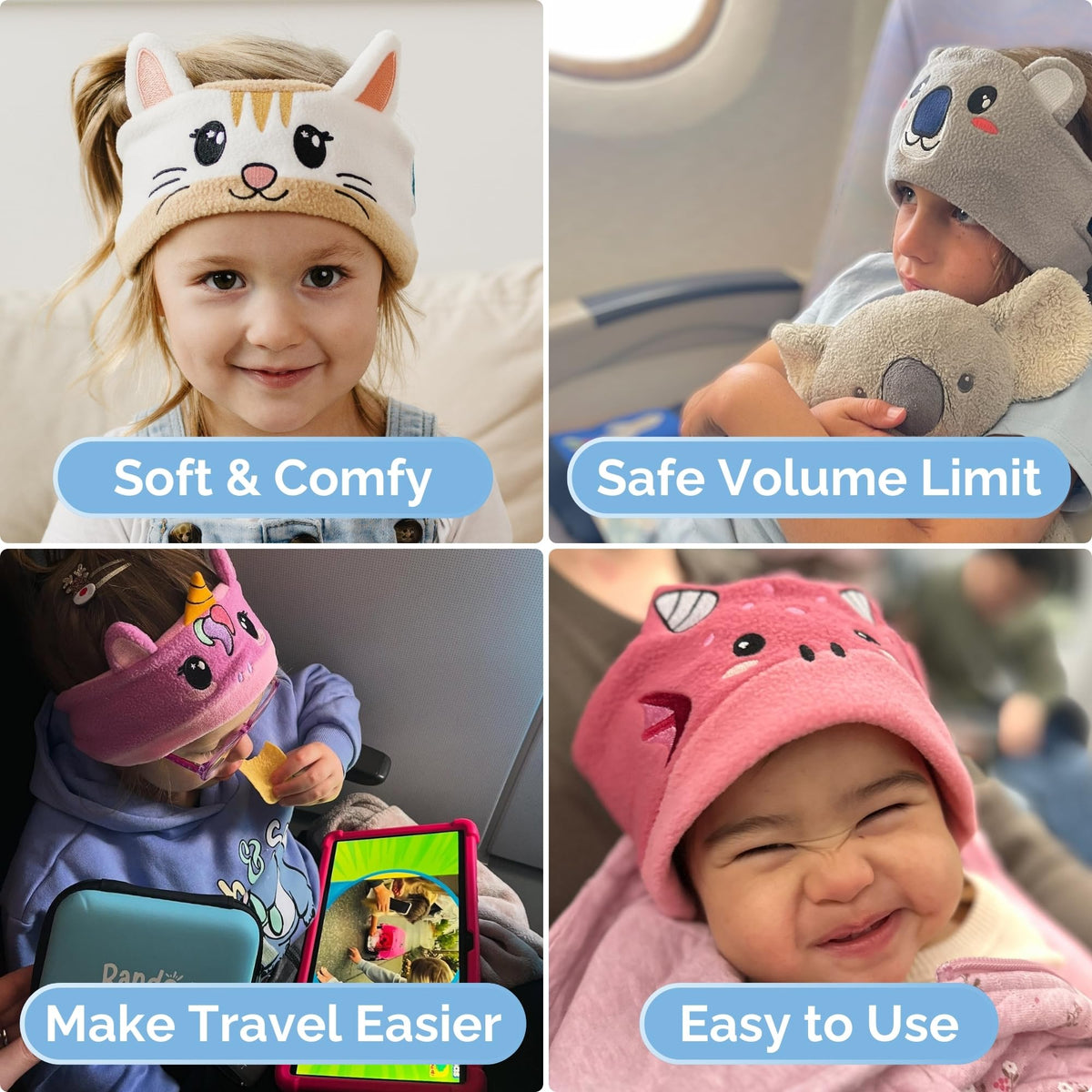 Bandou on child napping to show comfortable fit and travel-friendly use