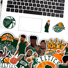BandWorks basketball designs add Boston flair to helmets and water bottles.