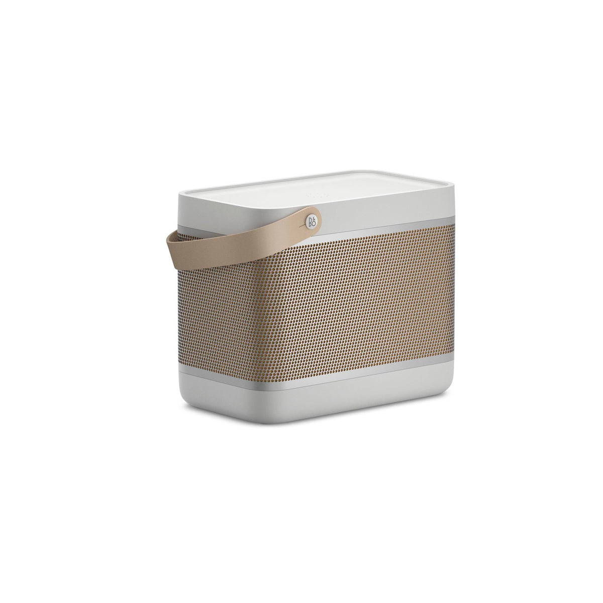 Bang & Olufsen Beolit 20 Grey Mist front view for immersive portable sound on the go.