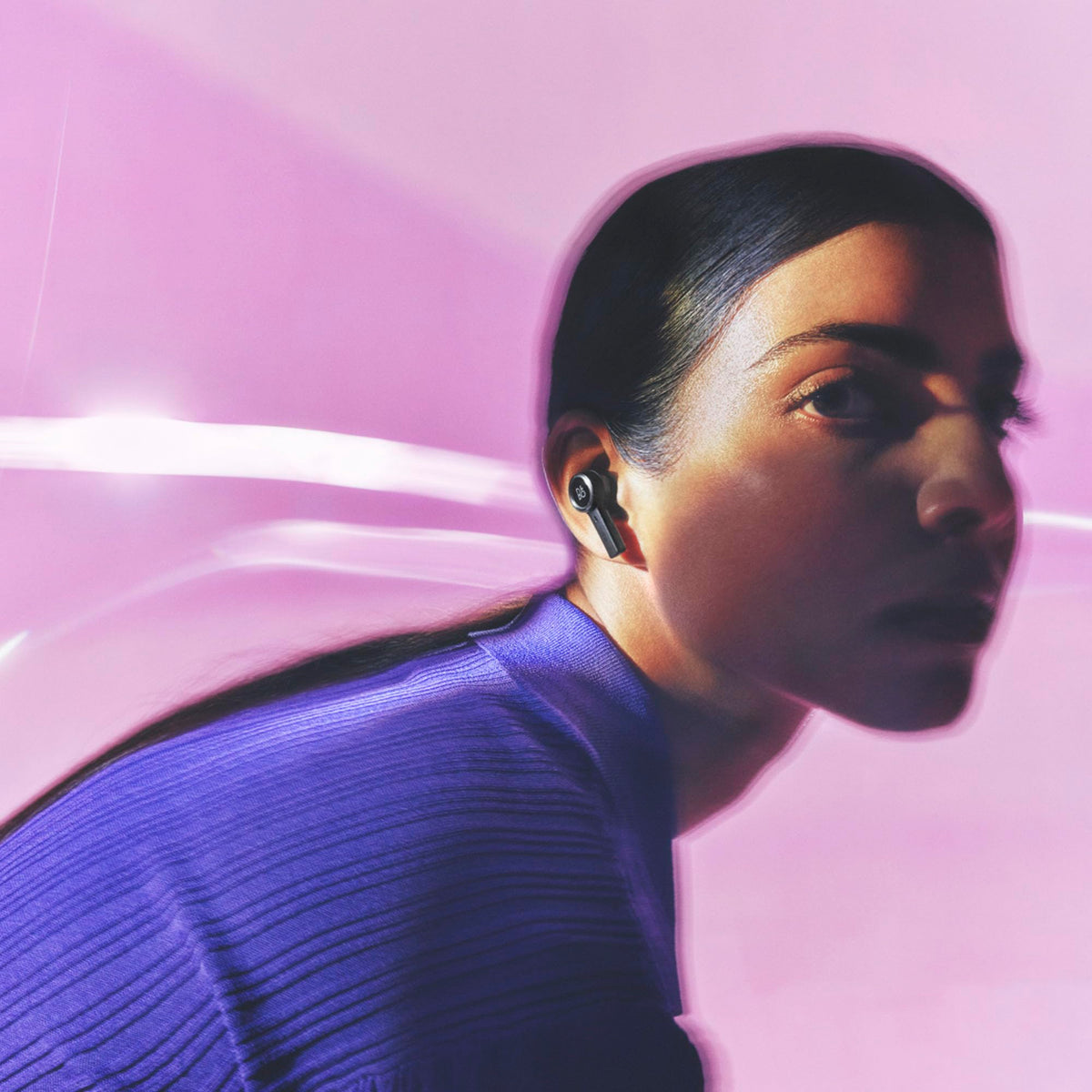 Beoplay EX transparency mode lets you hear surroundings.