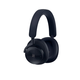 Bang & Olufsen Beoplay H95 headphones in navy show titanium drivers delivering rich sound.