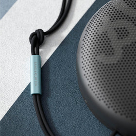 Beosound A1 2nd Gen aluminum dome close-up, premium durability.