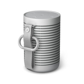 Bang & Olufsen Beosound Explore with rugged aluminium shell for outdoor durability.