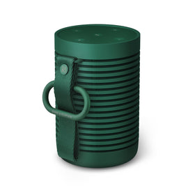 Bang & Olufsen Beosound Explore’s rugged aluminium shell in a vivid green finish.